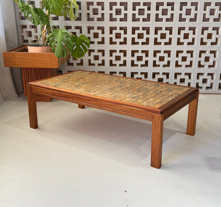1970s Tile Top Coffee Table