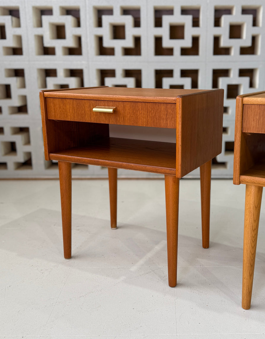Pair of Teak Bedside Tables