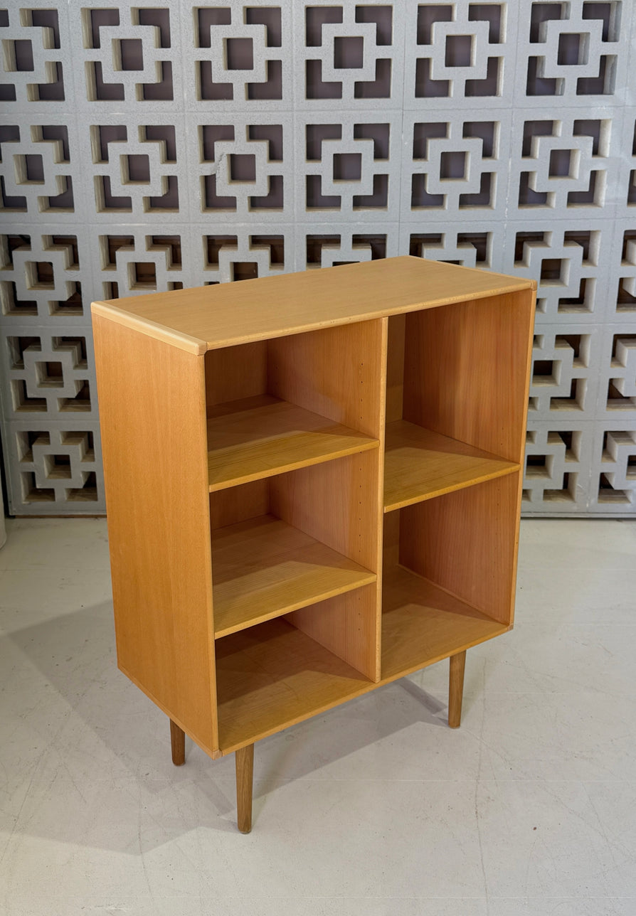Danish Bookcase / Record Cabinet in Beechwood
