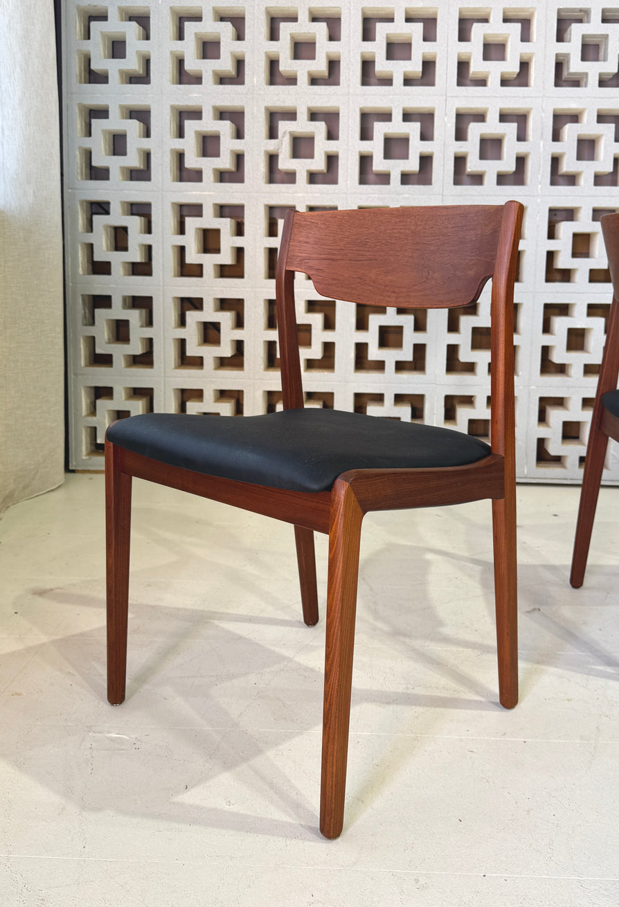 Set of Four Danish Dining Chairs in Teak