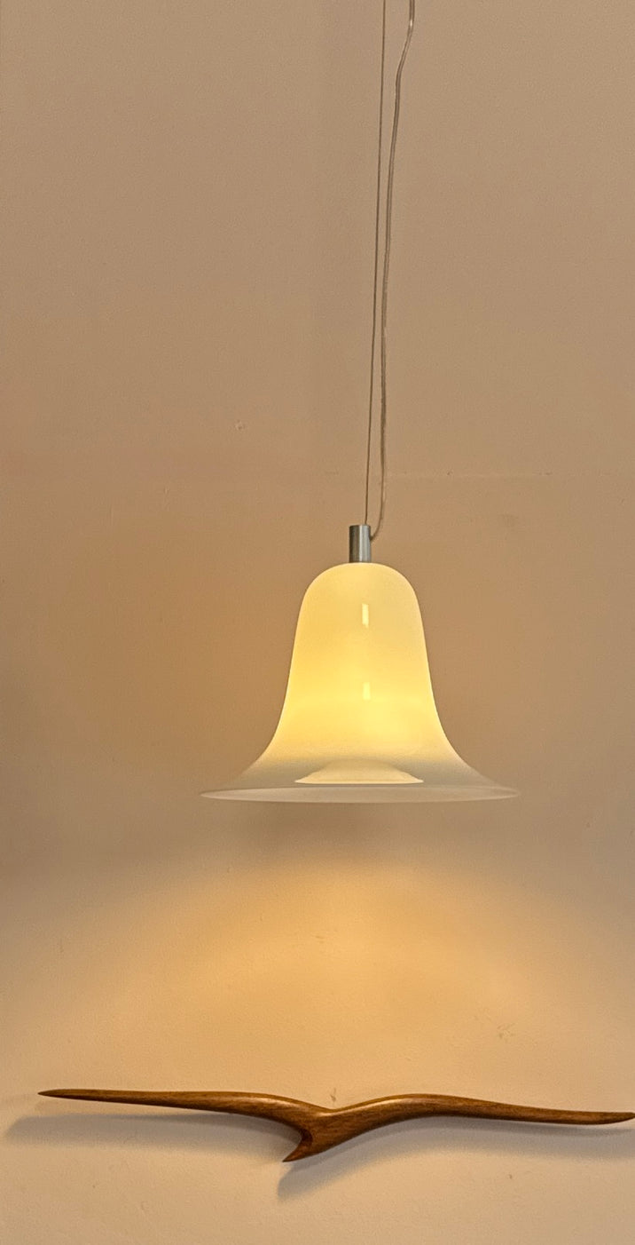 Verner Panton Pantop Pendant in White Glass