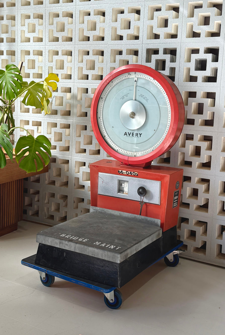 Vintage Avery Scale in Fire Truck Red