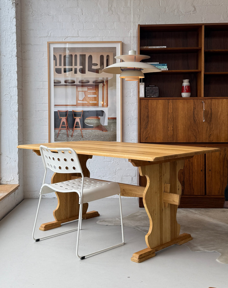 Danish Farmhouse Kitchen Table / Desk in Oak
