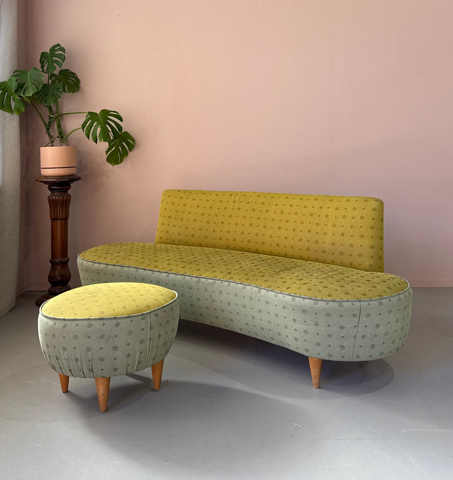 Mid-Century Curved Profile Sofa (ready for your upholstery choice)