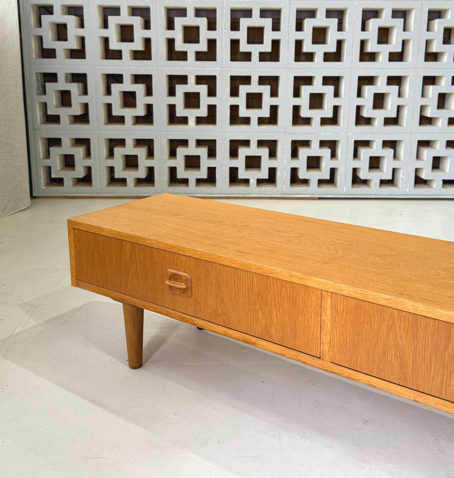 Two-Drawer Console in European Oak