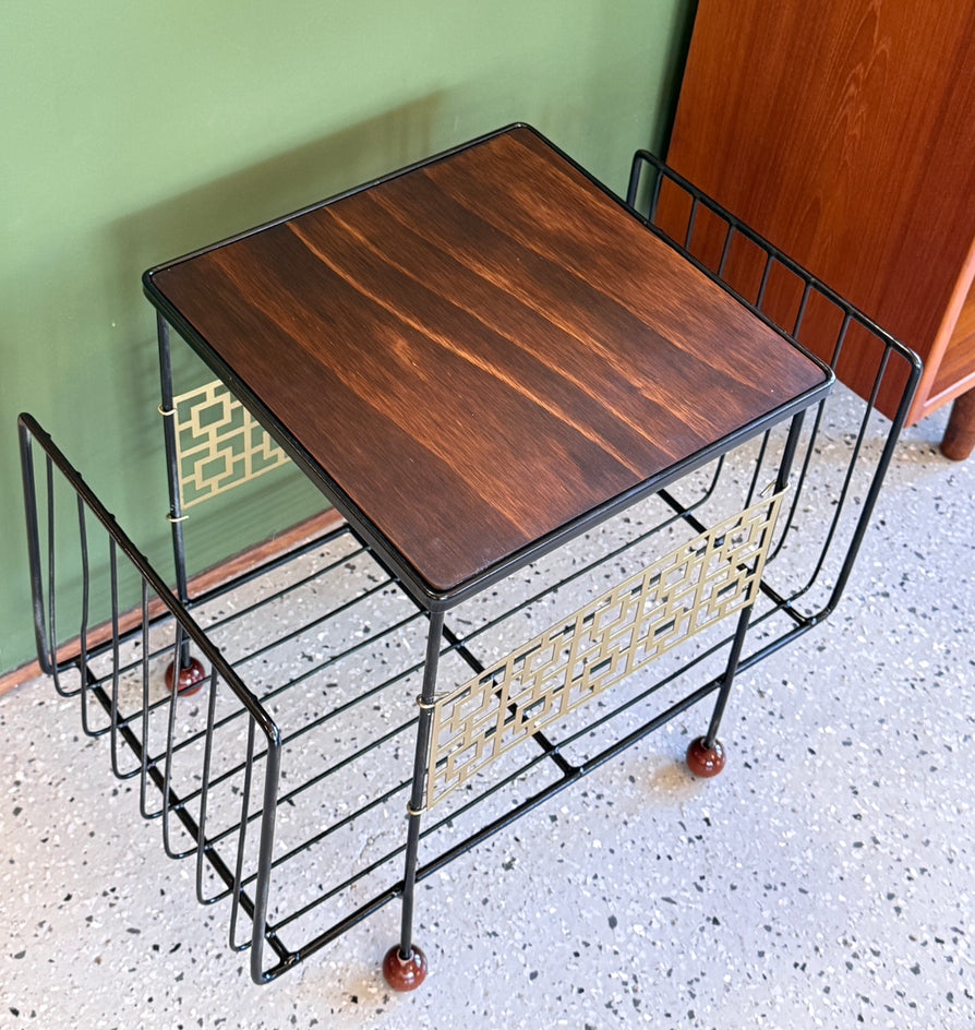 1960s Wire "Breeze Block" Magazine Stand