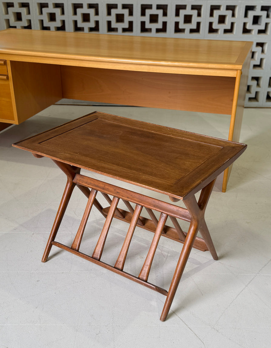 Early Mid-Century Side Table in Mahogany
