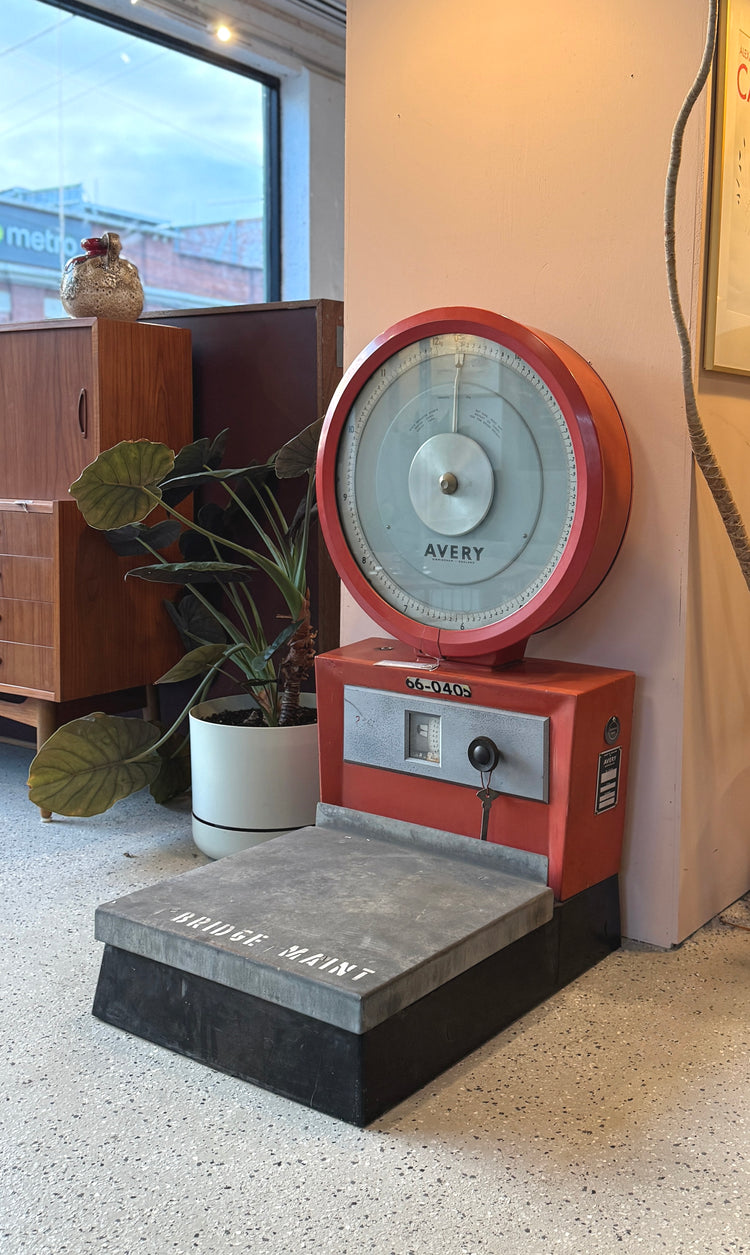 Vintage Avery Scale in Fire Truck Red