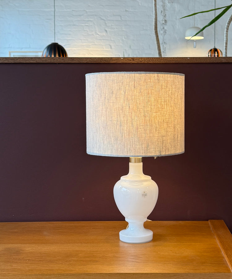 Michael Bang for Holmegaard “Roma Mellem” Table Lamp in Opaline