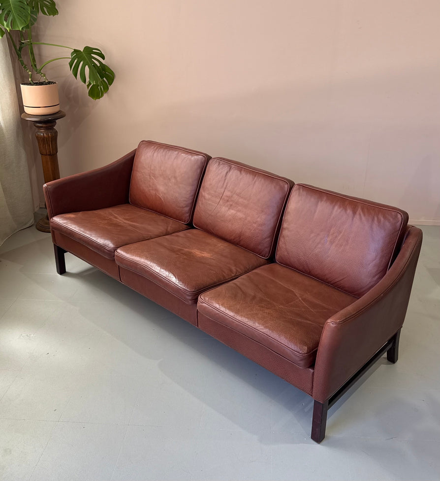 Grant Møbelfabrik Three Seater Sofa in Leather