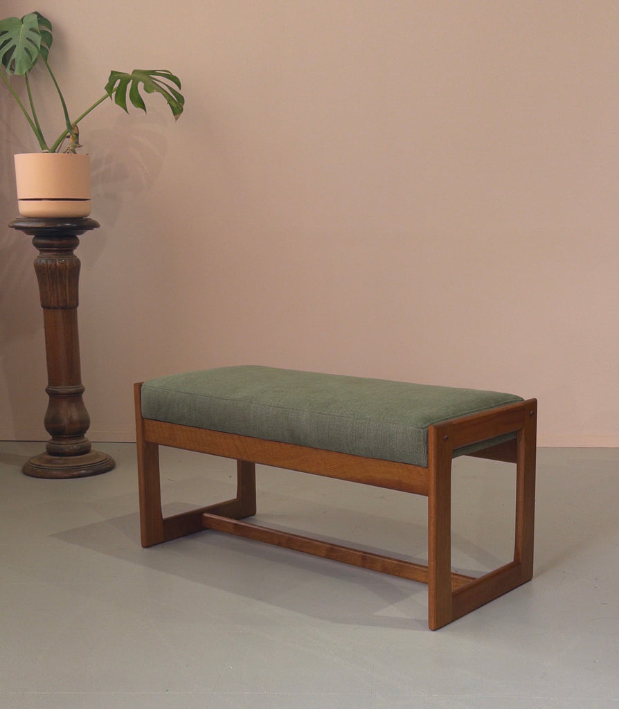 Mid-Century Bench Seat in New Fabric