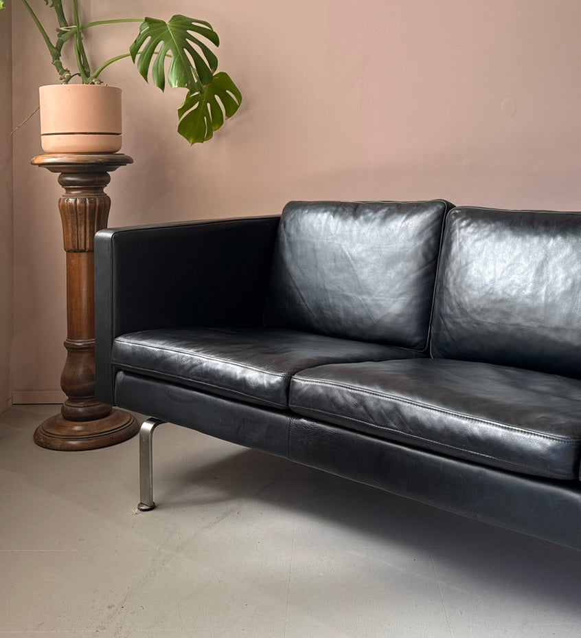 Okamura & Marquardsen 2.5 Seater Danish Sofa in Black Leather