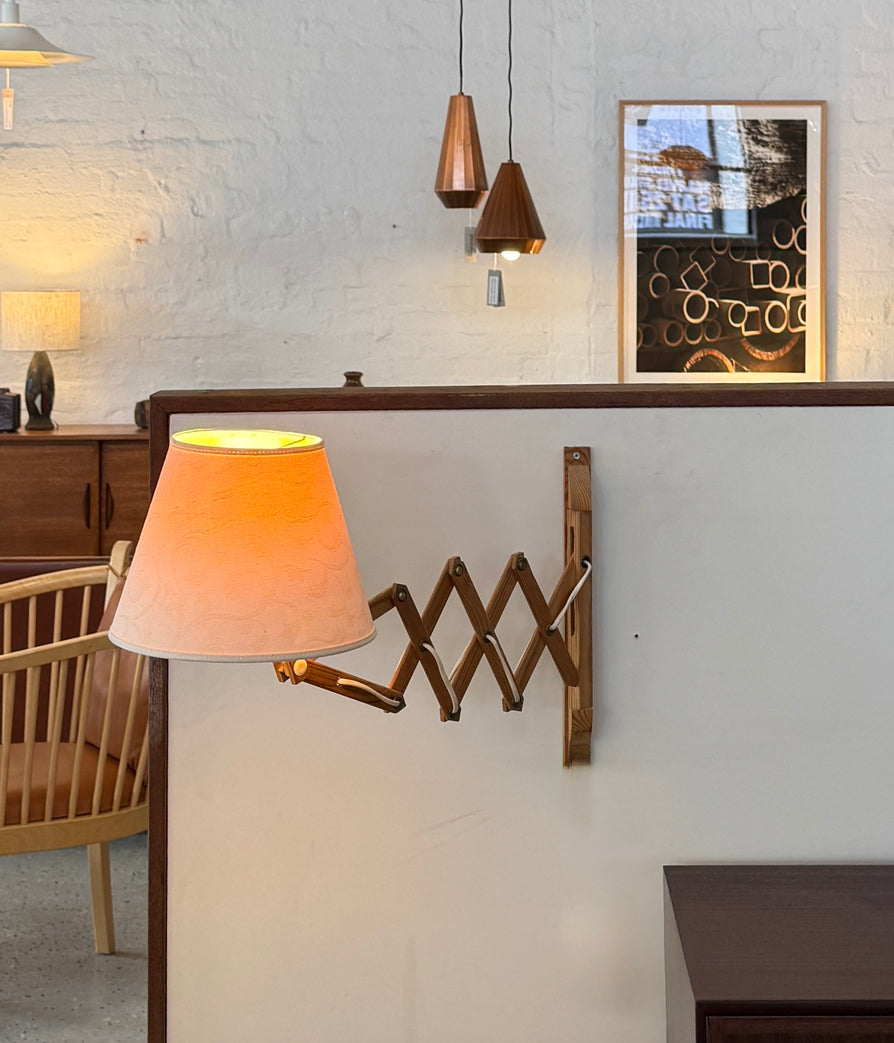 Danish Scissor Lamp in Nordic Pine