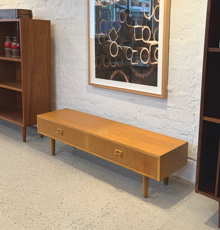 Two-Drawer Console in European Oak