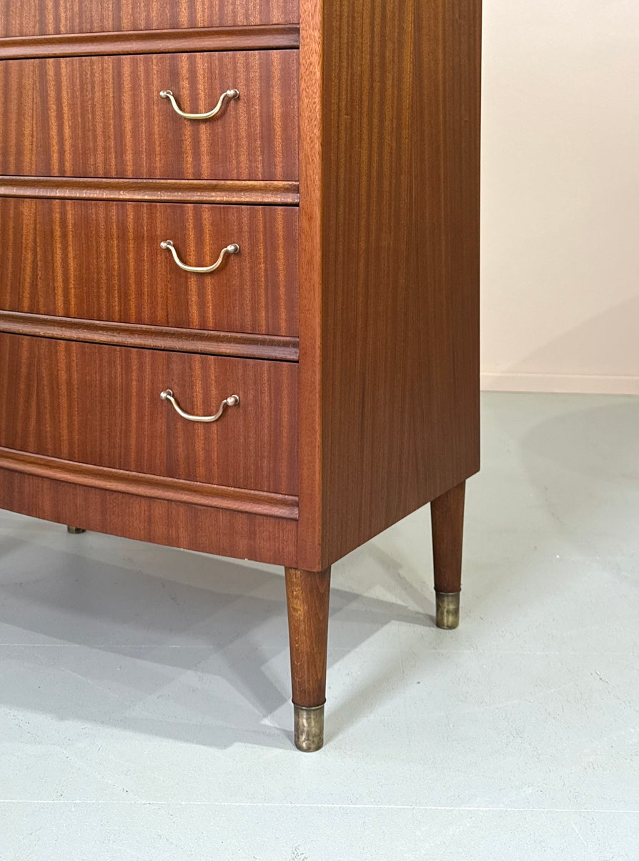 Early Danish Chest of Drawers in Mahogany