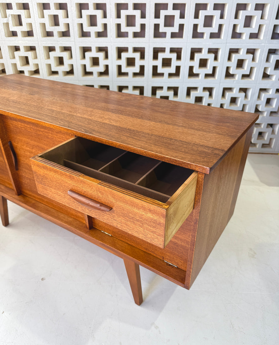 Compact 1950s Sideboard in Eucalyptus