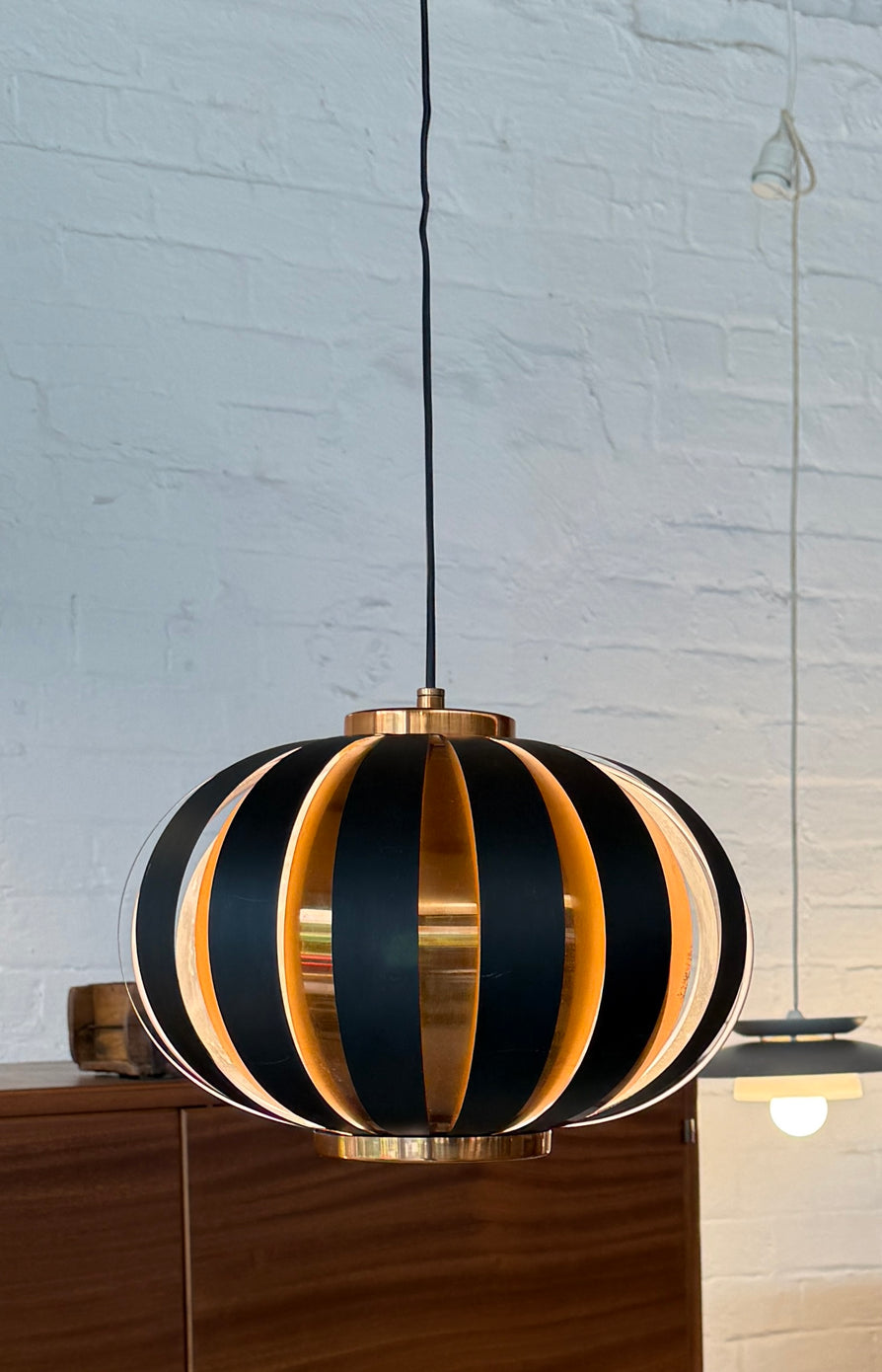 Werner Schou “Moon” Pendant in Copper & Black Metal