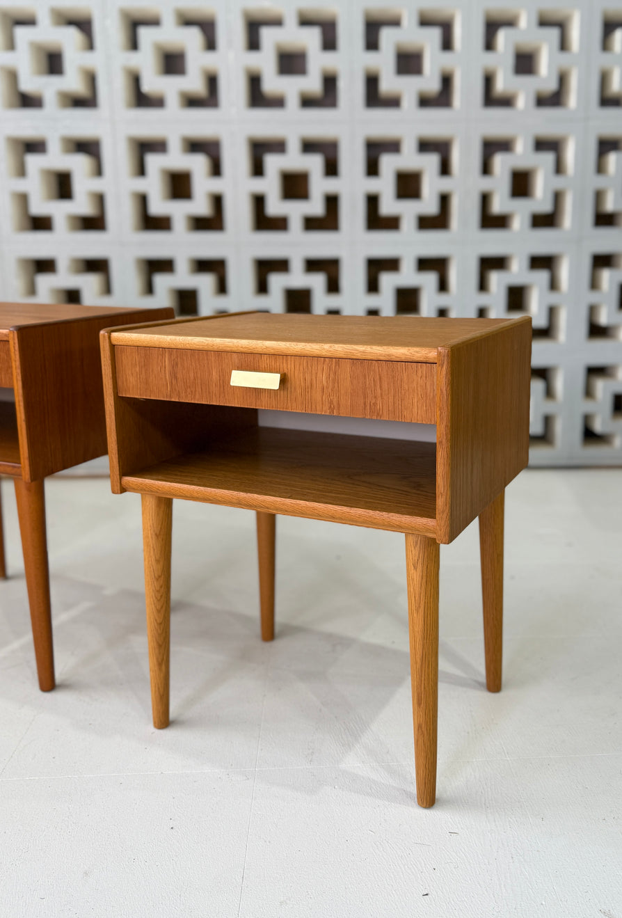 Pair of Teak Bedside Tables