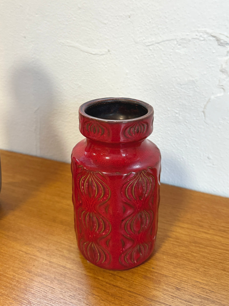 West German Scheurich Vase in Red