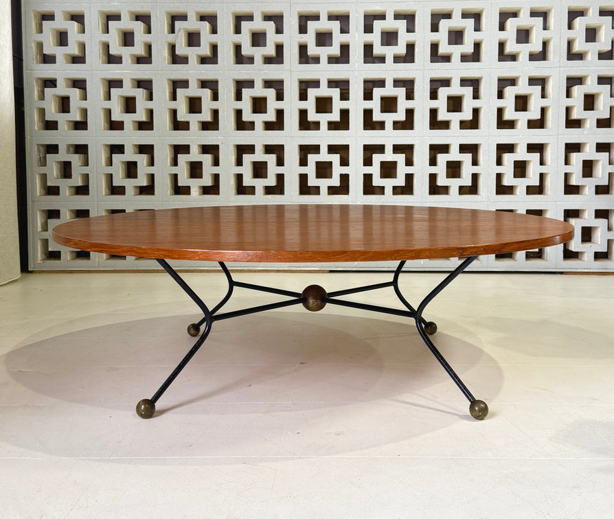 1950s Low-Profile Round Coffee Table