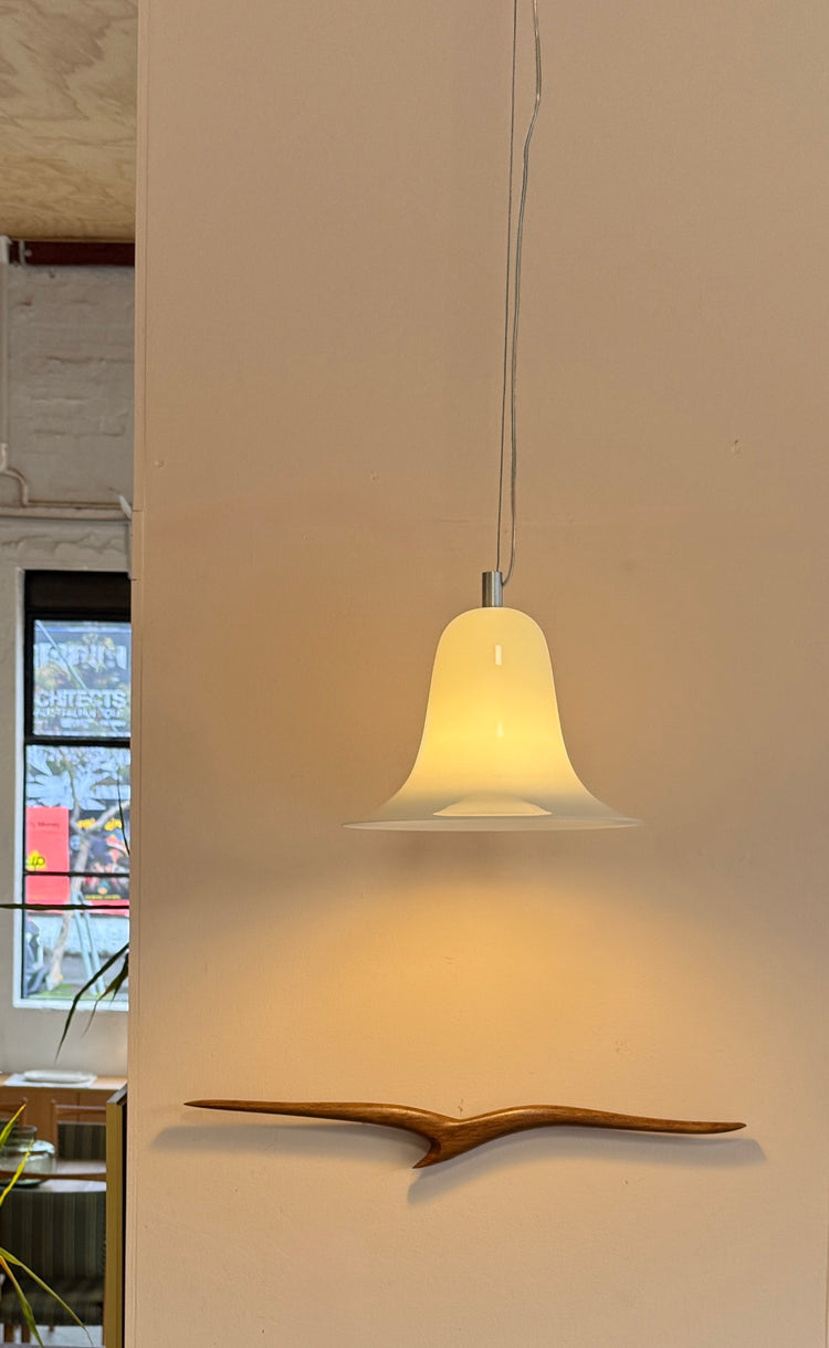 Verner Panton Pantop Pendant in White Glass