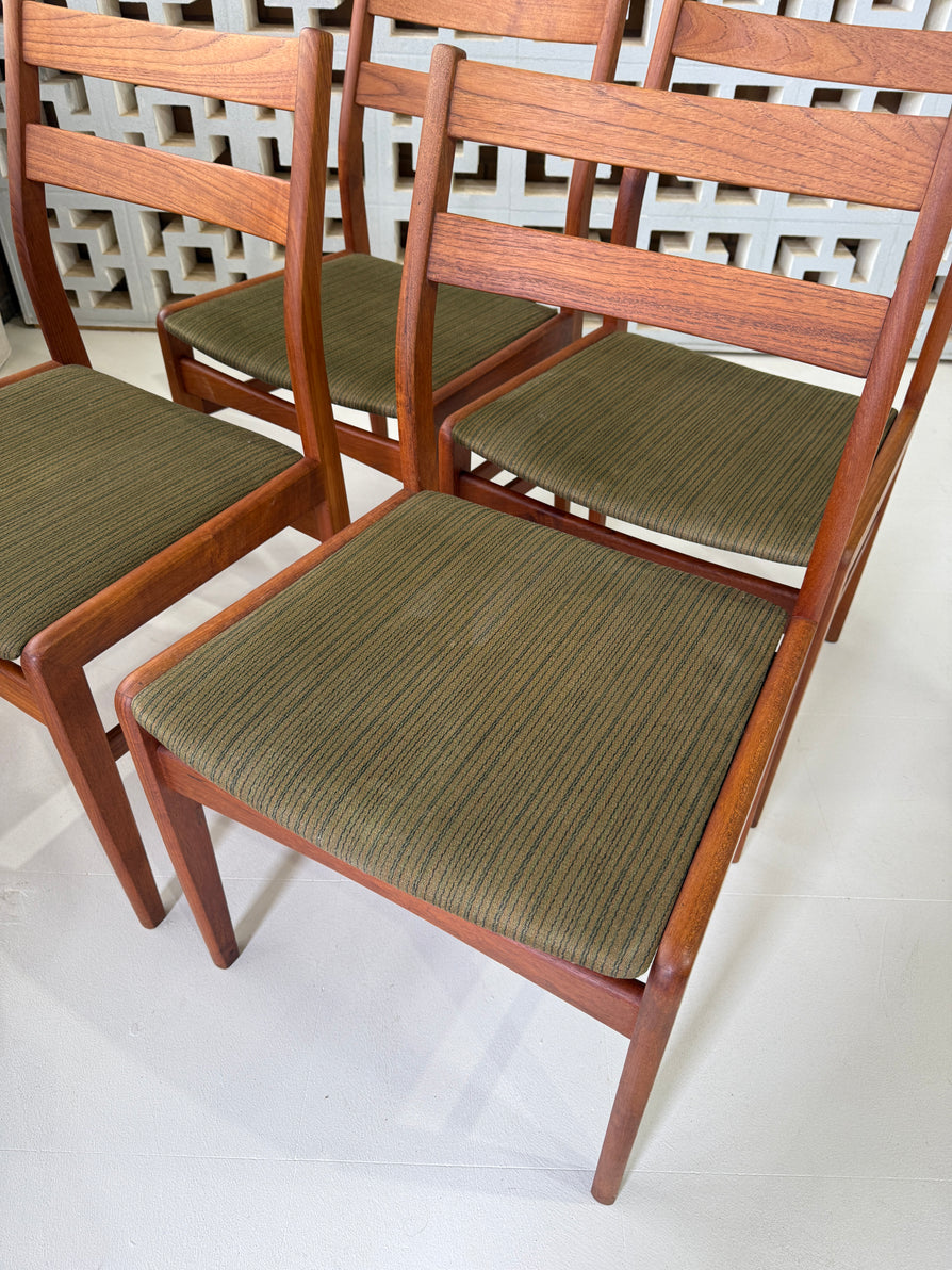 Four Swedish Dining Chairs in Teak