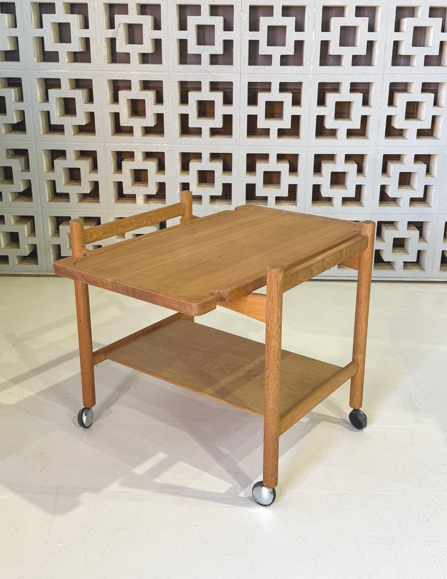 Hans Wegner Serving Trolley Cart In Oak