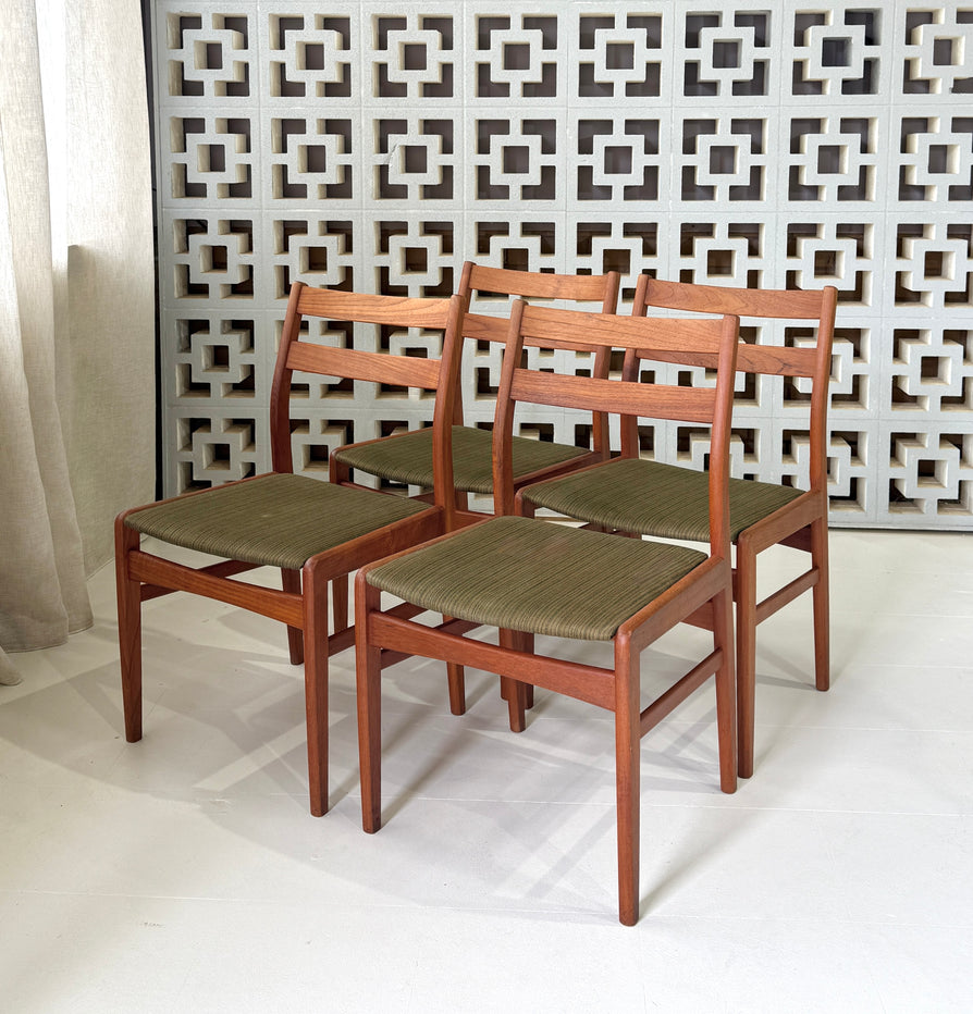 Four Swedish Dining Chairs in Teak