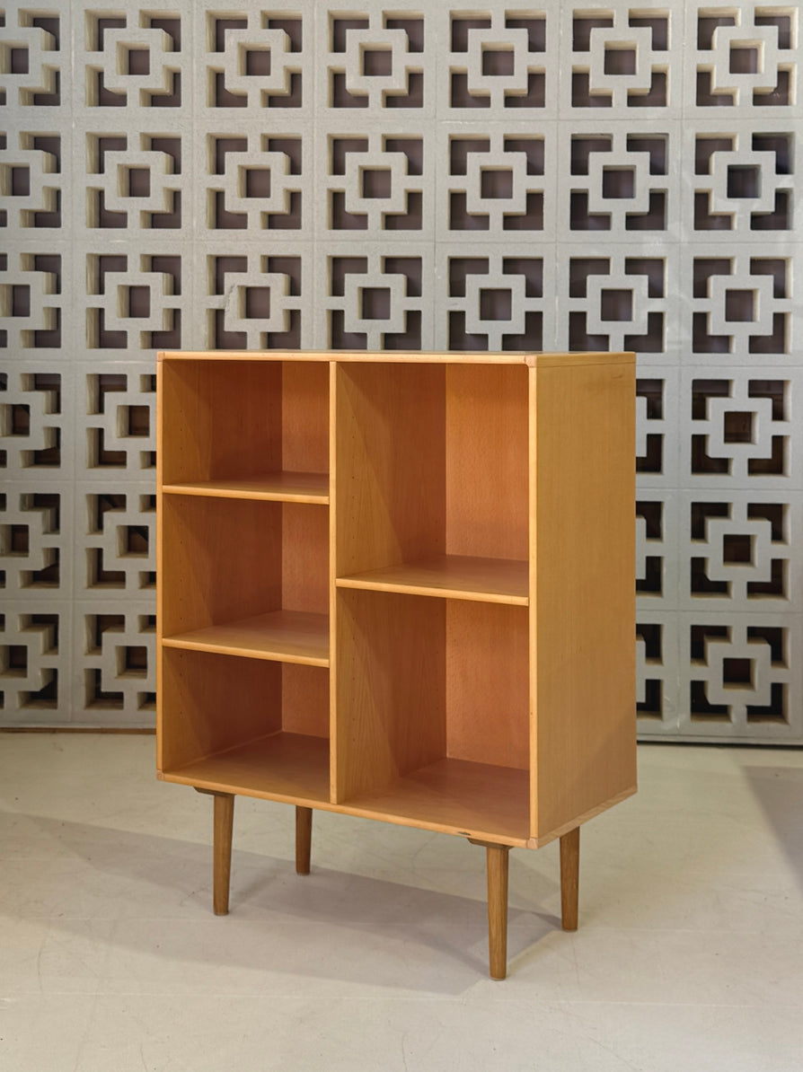 Danish Bookcase / Record Cabinet in Beechwood