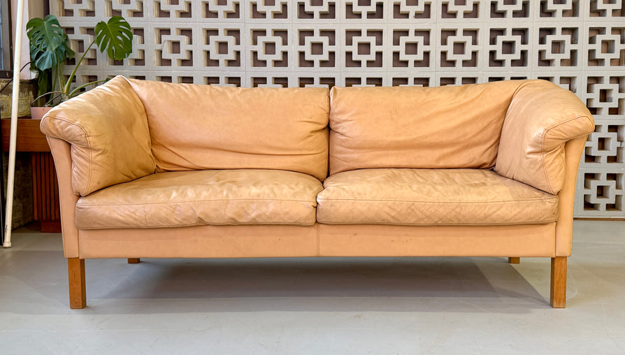 Mogens Hansen Sofa in Natural Leather