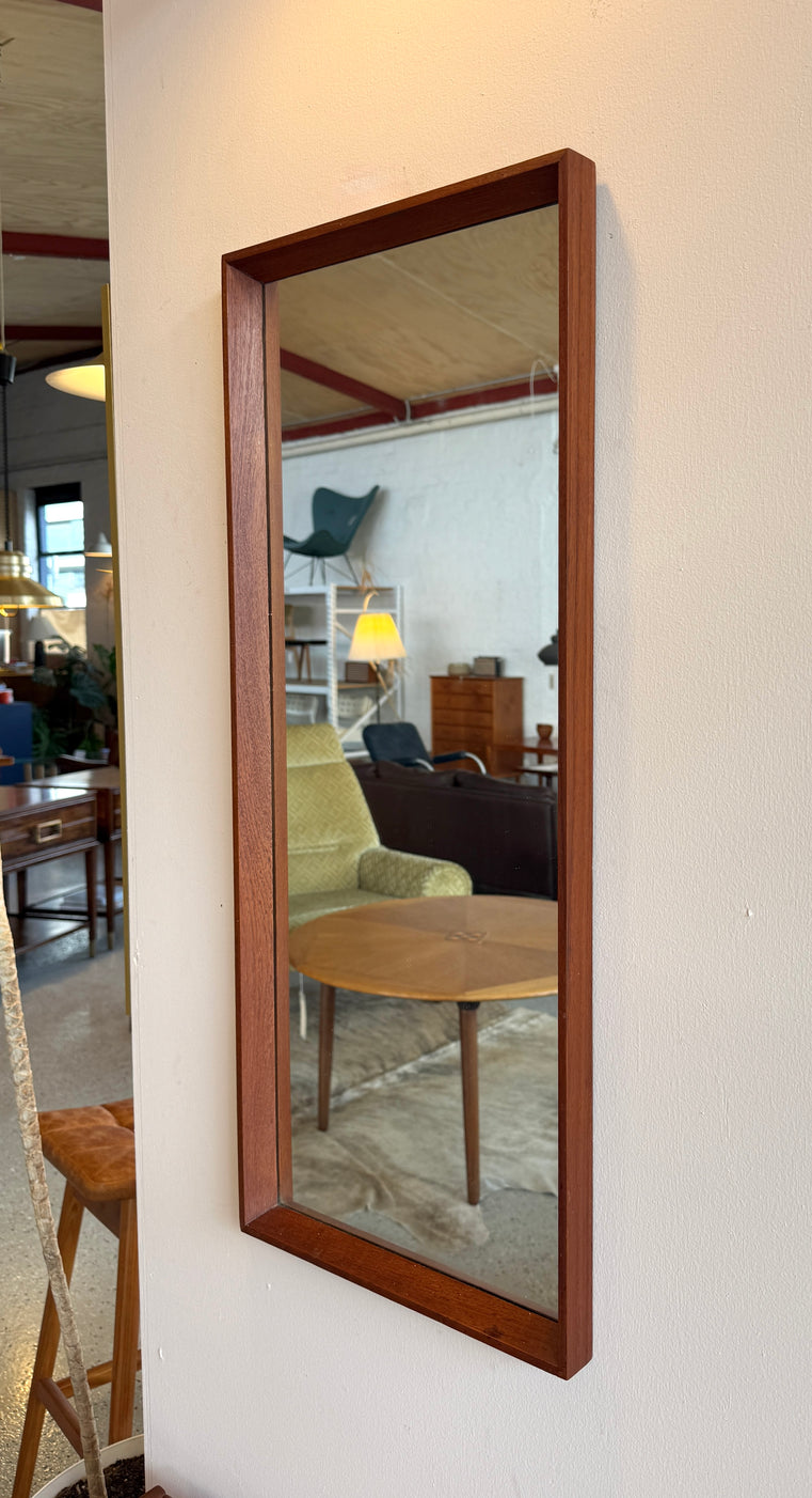 Danish Wall Mirror in Teak