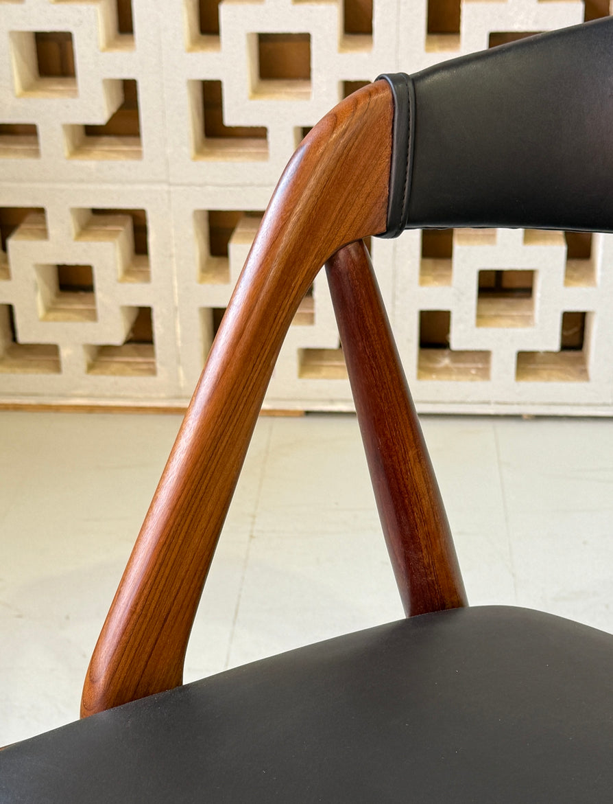 Four Kai Kristiansen #31 Dining Chairs in Teak & New Leather