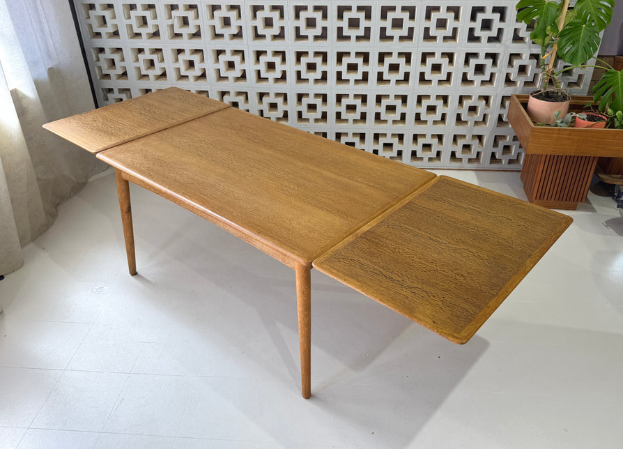 Danish Extension Dining Table in European Oak