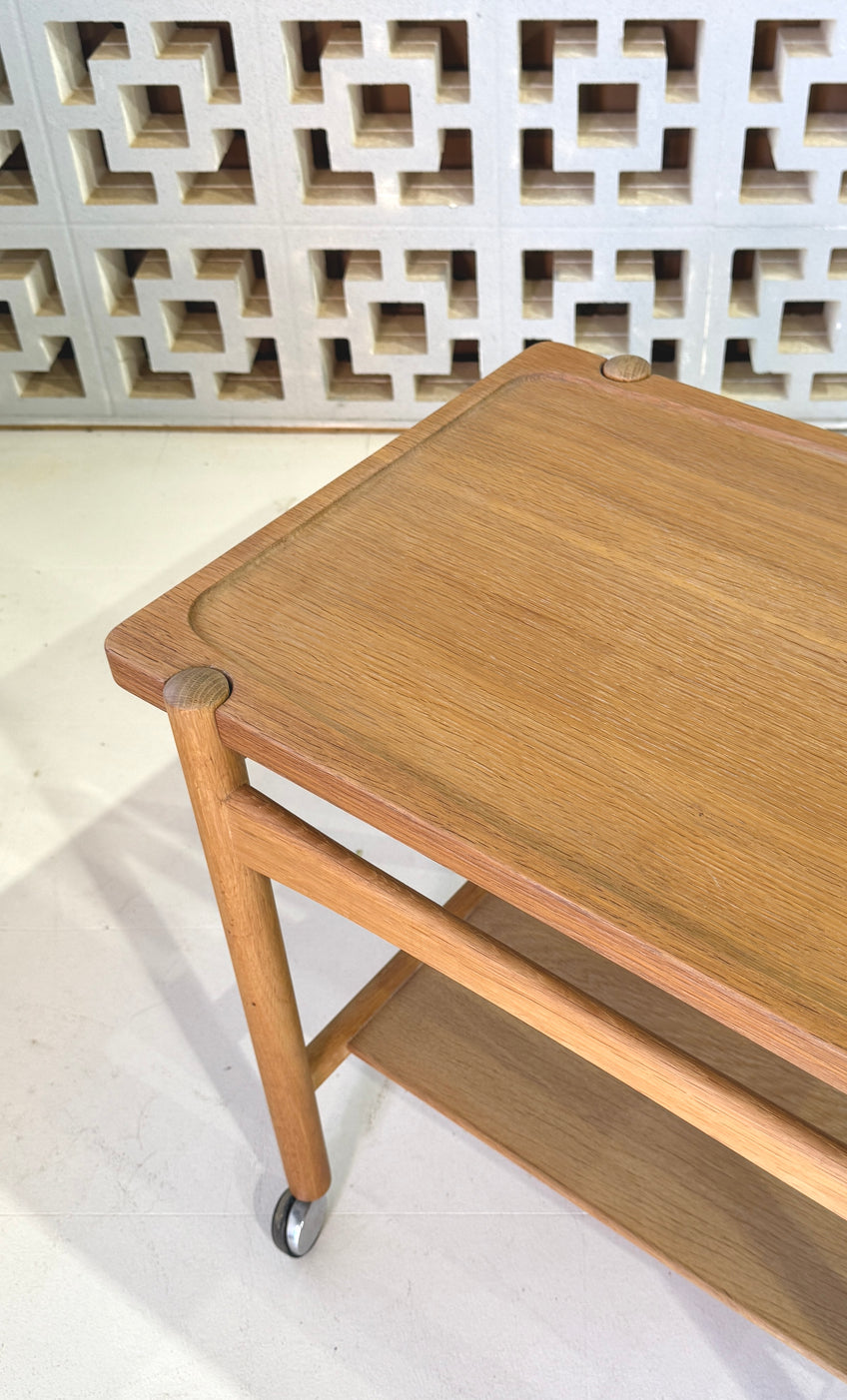Hans Wegner Serving Trolley Cart In Oak