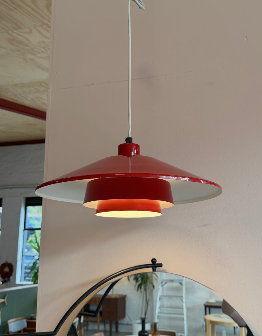 Danish Pendant in Red Enamel