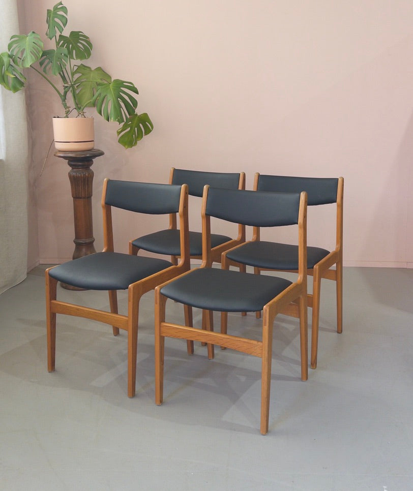 Four Erik Buch Dining Chairs in Oak