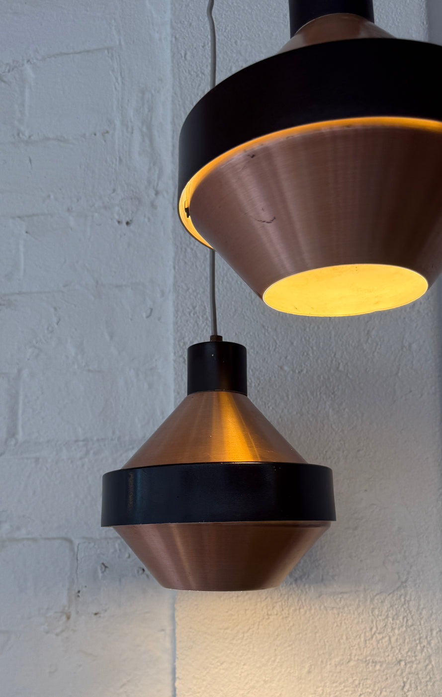1960s Danish Twin Pendant Lamps