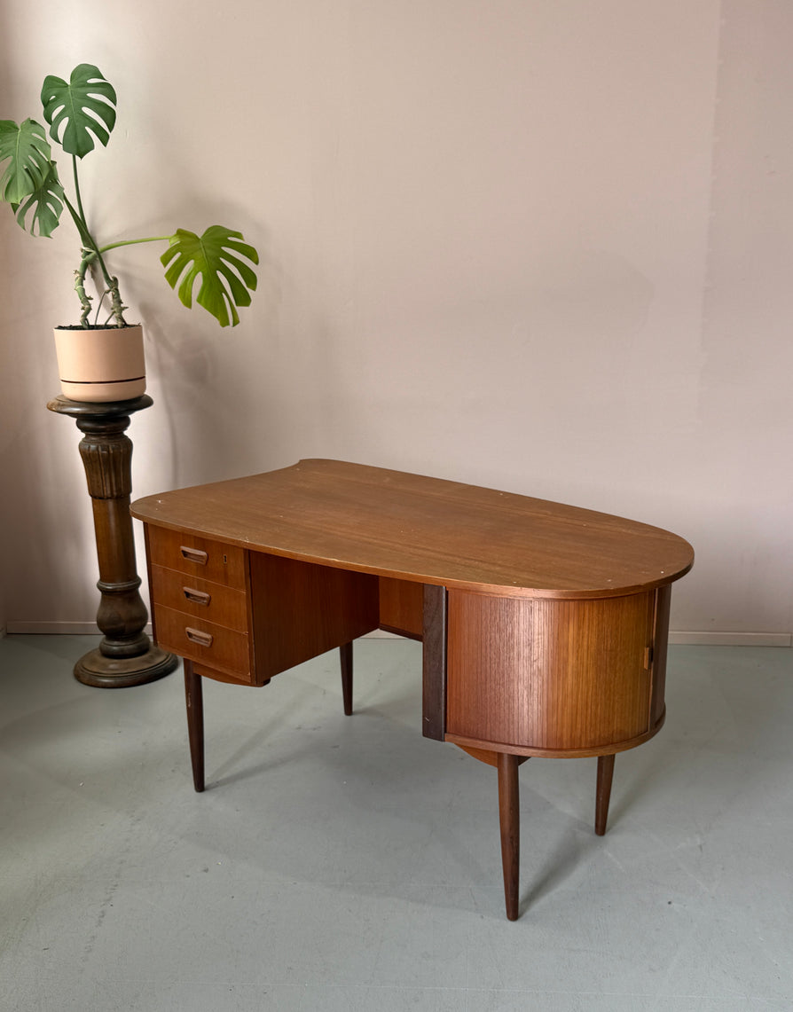 Danish "Bullet" Writing Desk in Teak