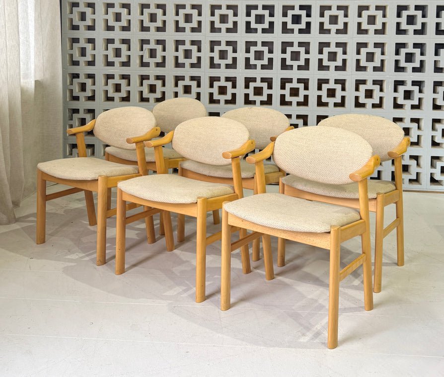 Six Schou Andersen Dining Chairs in Beech