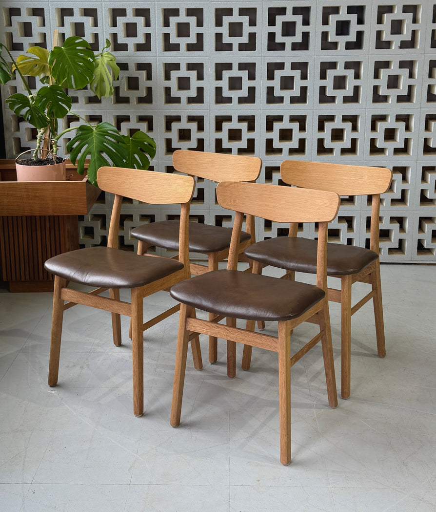 Four Farstrup Dining Chairs in Oak