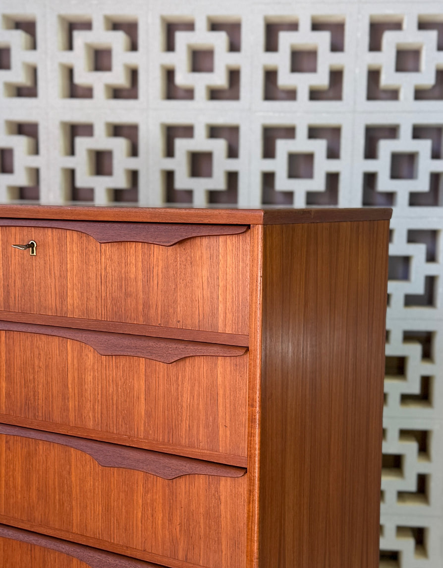 Large Danish Tallboy in Teak