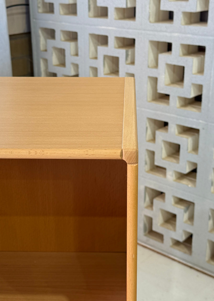 Danish Bookcase / Record Cabinet in Beechwood