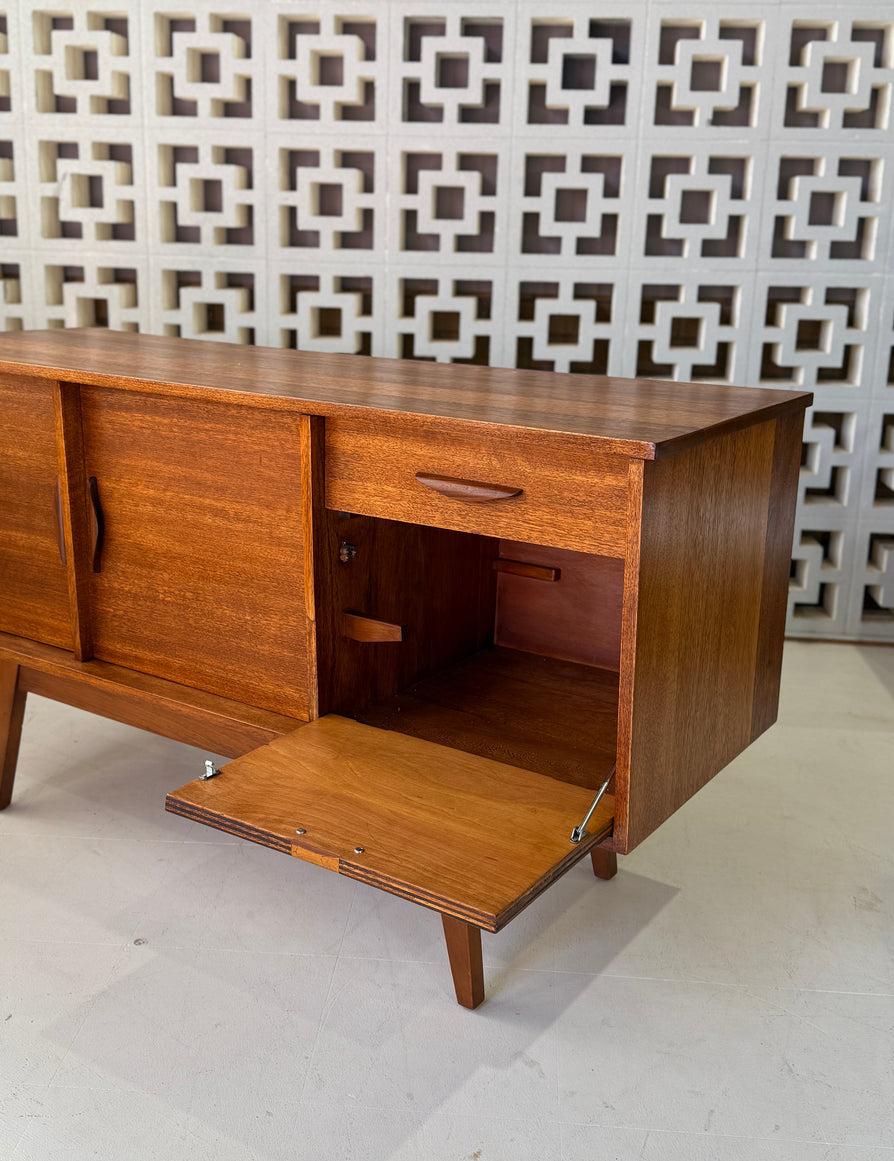 Compact 1950s Sideboard in Eucalyptus