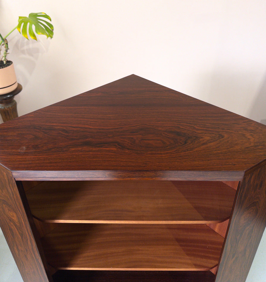 Danish Corner Cabinet in Rosewood