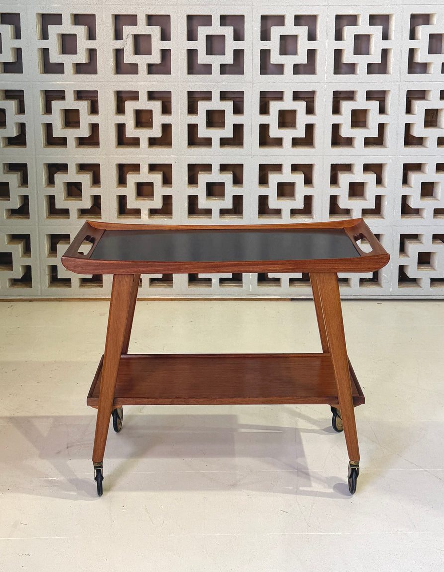 Mid-Century Serving Trolley in Teak