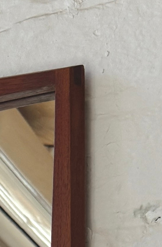Tapered Danish Wall Mirror in Teak