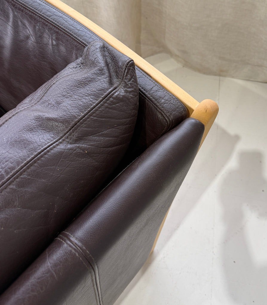 Danish Two Seater Sofa in Leather