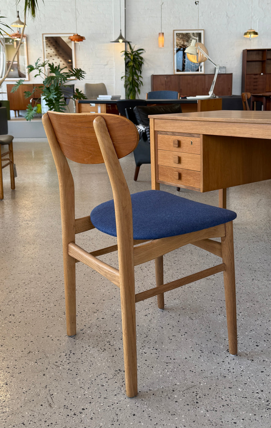 Danish Single Dining / Desk Chair in Oak & Teak