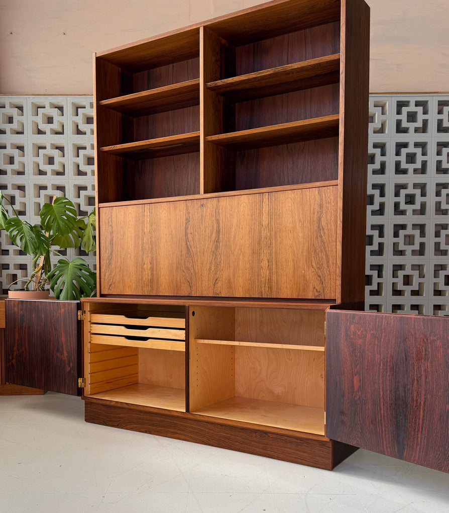 Carlo Jensen for Poul Hundevad Wall Unit / Desk in Rosewood