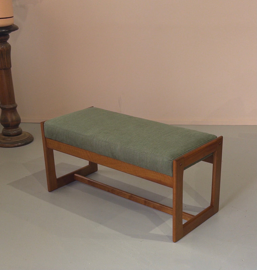 Mid-Century Bench Seat in New Fabric
